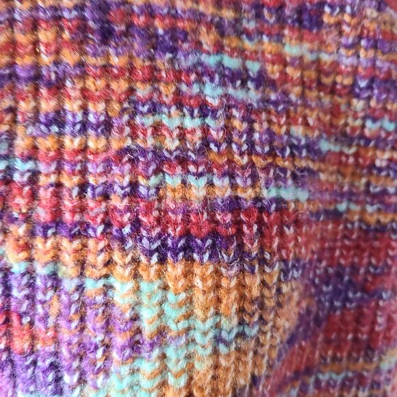 BDG Cropped Henley Womens Sweater Size Medium Tight Knit School Colorful Casual - Picture 13 of 14